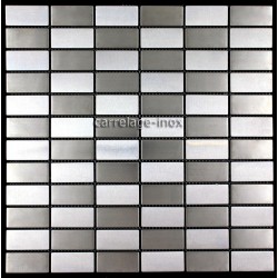 Splashback kitchen stainless steel 1m2 mosaic stainless steel shower checkerboard brick