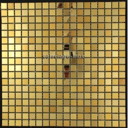Splashback kitchen stainless steel 1m2 mosaic stainless steel shower gold mix 15