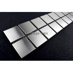 Listel inox frieze steel metal mosaic tile border REGULAR 30