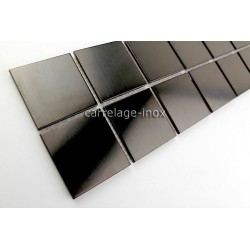 Listel stainless steel mosaic tile frieze steel metal REGULAR 48 BLACK