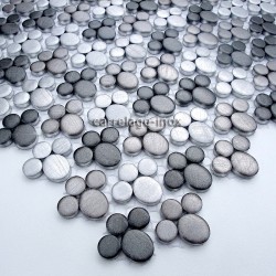Mosaique aluminium carrelage 1 plaque LUDIK