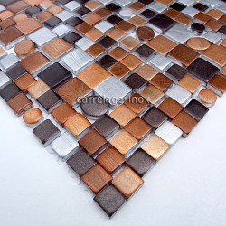 mosaico de aluminio de azulejos de la cocina trendy-maron