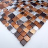 Mosaique aluminium carrelage 1 plaque TRAFIC MARRON