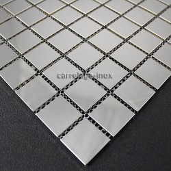 azulejo de mosaico de acero inoxidable espejo splashback cocina regular 30 espejo