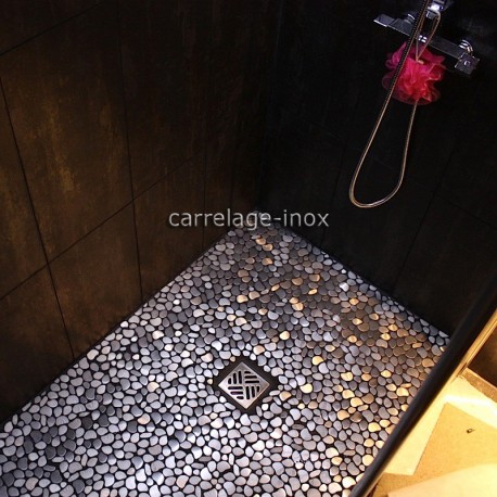 Mosaique inox 1 m2 carrelage faience credence GALET