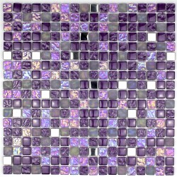 splashback de cristal, mosaico de cristal de la ducha de harris-púrpura
