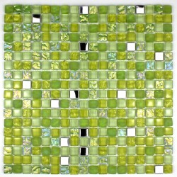splashback de cristal, mosaico de cristal de la ducha de harris-verde