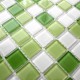 mosaïque verre salle de bain piscine hammam vert mix