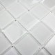 mosaïque verre douche salle de bain crédence cuisine mat blanc 48