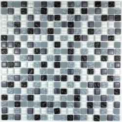 Mosaico cristal ducha y bano opus-noir