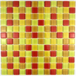 mosaic glass shower bathroom splashback kitchen saffron