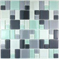mosaic glass shower bathroom splashback kitchen domino pinchard