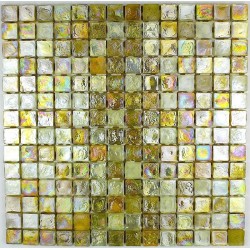 placa de mosaico de vidrio de la ducha del baño de oro zenith