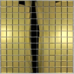 mosaico ducha cuarto de baño de mosaico vidrio reflejan oro