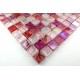 Mosaico de vidrio color rosa de ducha y baño Arezo Rose