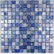 Glass mosaic wall and floor bathroom Arezo Bleu
