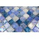 Glass mosaic wall and floor bathroom Arezo Bleu