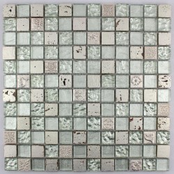 splashback kitchen tiles kitchen mosaic glass and stone metallic silver