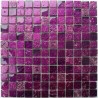 Wall mosaic stone and glass Alliage Violet