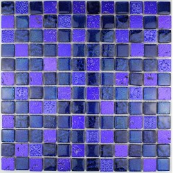 tile shower mosaic shower glass and stone metallic blue