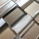 tile mosaic aluminum glass tiles kitchen backsplash Albi Marron