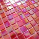 Glass mosaic backsplash tile bathroom Imperial Rouge