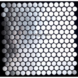Mosaique inox 1m2 carrelage inox fond de hotte round 20