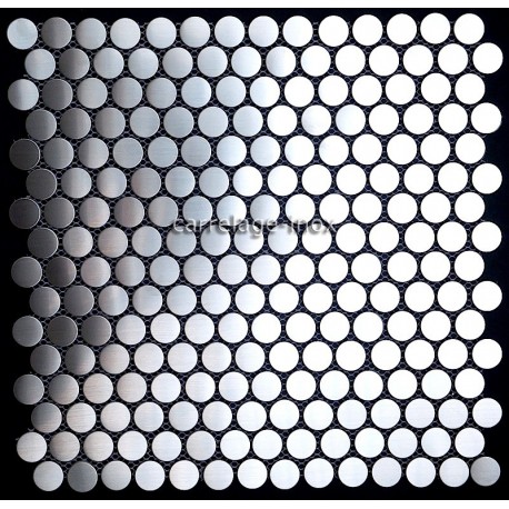 Mosaique inox 1 m2 carrelage faience credence ROUND 20