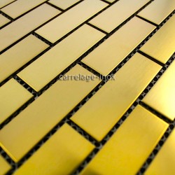 mosaico de acero inoxidable modelo de color 1m-brique64gold