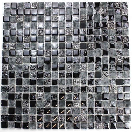 Mosaico de piedra y vidrio par baño o ducha Osana