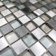 Mosaique aluminium et verre cuisine crédence HEHO