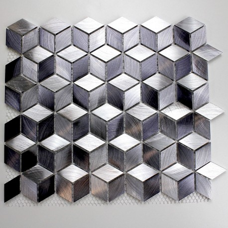 Mosaico de aluminio pared y suelo cocina y bano modelo hiba