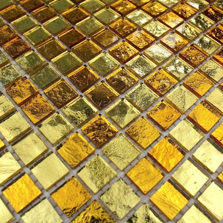 Mosaique carrelage salle de bains et douche Strass Gold