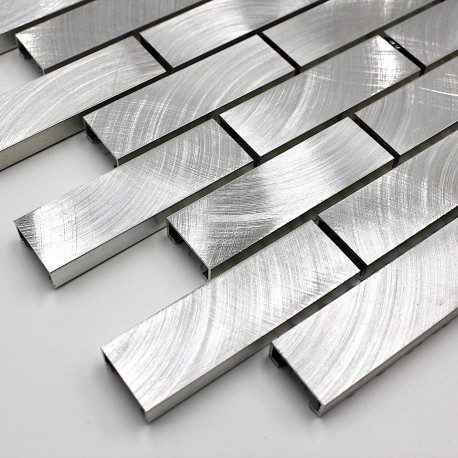 tile metal sample aluminium mosaic alu-brique64
