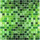 mosaique de verre carrelage vert sol et mur 1m-glossvert