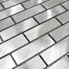 azulejo mosaico pared cocina aluminio 1m-alu-brique64