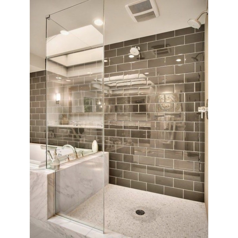 Tile Stainless Steel Mirror Wall, Mirrored Subway Tile Bathroom
