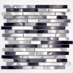 mosaico de aluminio muro ducha del cuarto de baño blend-gris