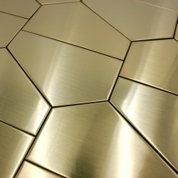 Mosaic metal stainless steel kitchen wall and backsplash 1m-cedargold