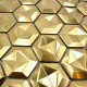carrelage mosaique pour mur en metal acier inox Kami Gold