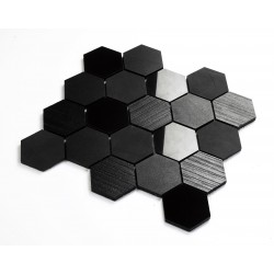 Black tile ceramic mosaic for wall and floor mp-kendal