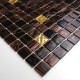tile sample glass mosaic brown model mv-goldline-vog