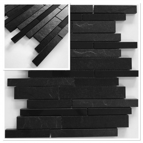 sample ceramic black tile mosaic wall and floor ech-hooper