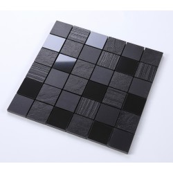 Black ceramic mosaic tile for wall and floor mp-vitti