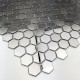 mirror and brushed steel tile and hexagon for wall kitchen in-yuri