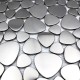 tile mosaic stainless steel floor shower bathroom pebble Atoll
