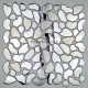pebble tile stainless steel mosaic floor and wall shower syrus
