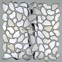 pebble tile stainless steel mosaic floor and wall shower syrus