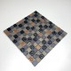 azulejos de mosaico de vidrio y piedra metallicnoir
