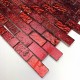 carrelage douche mosaique douche verre et pierre mettalic brique rouge
